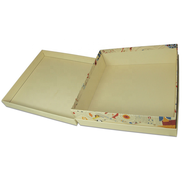 Custom Printed Packaging Color Hard Paper Square Cardboard Box With Lid