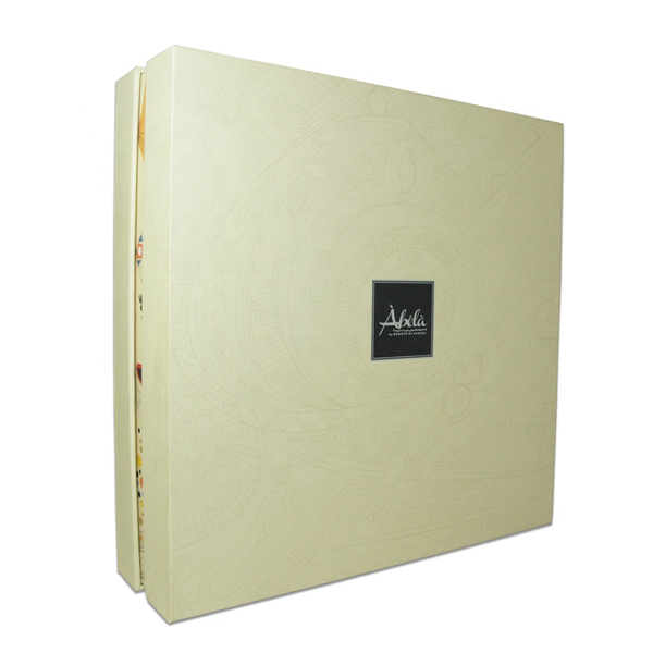 Custom Printed Packaging Color Hard Paper Square Cardboard Box With Lid