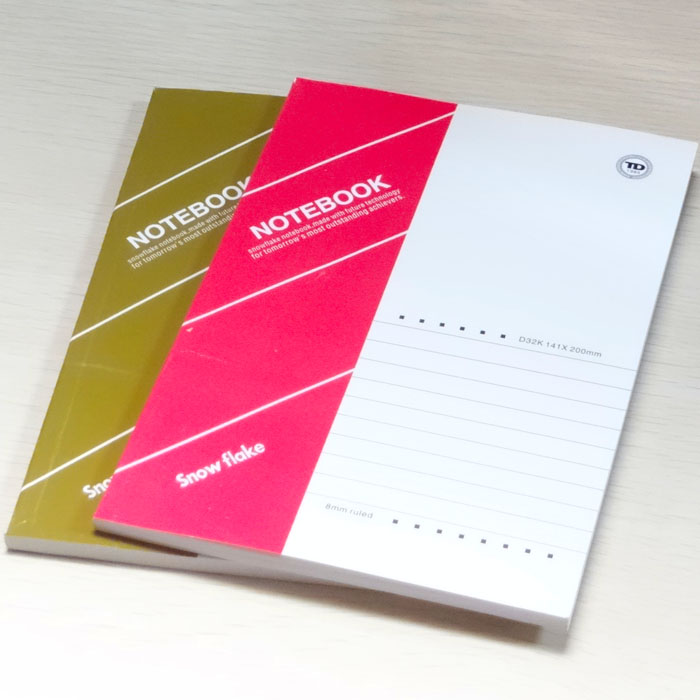High Quality OEM Colors  Glue Bound Exercise Book Printing Custom Paperback Exercise Notebook Print