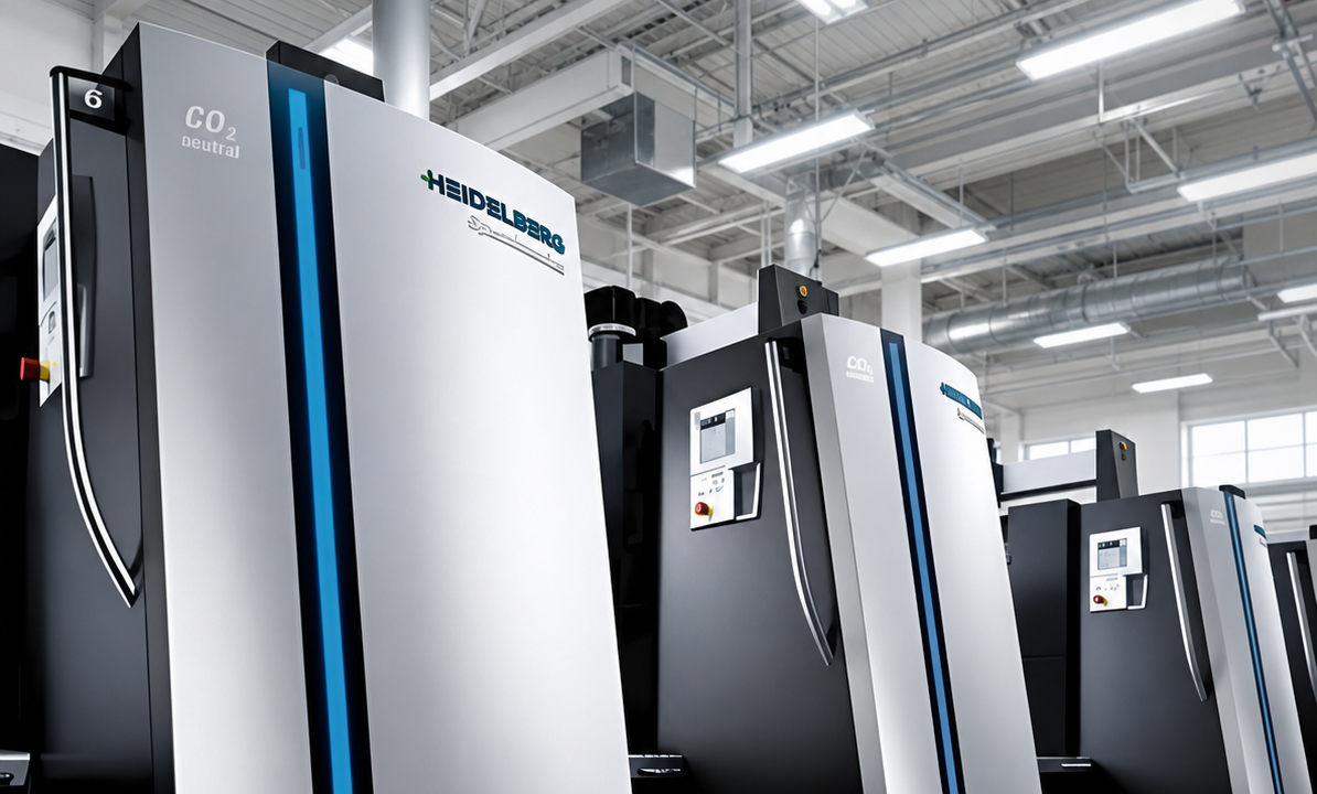 Modern Heidelberg color printing equipment