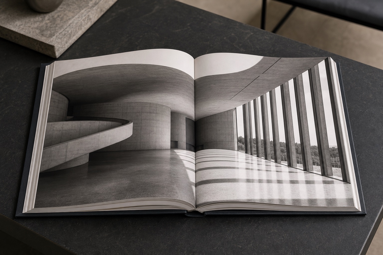 Spreads and layers of art photography albums