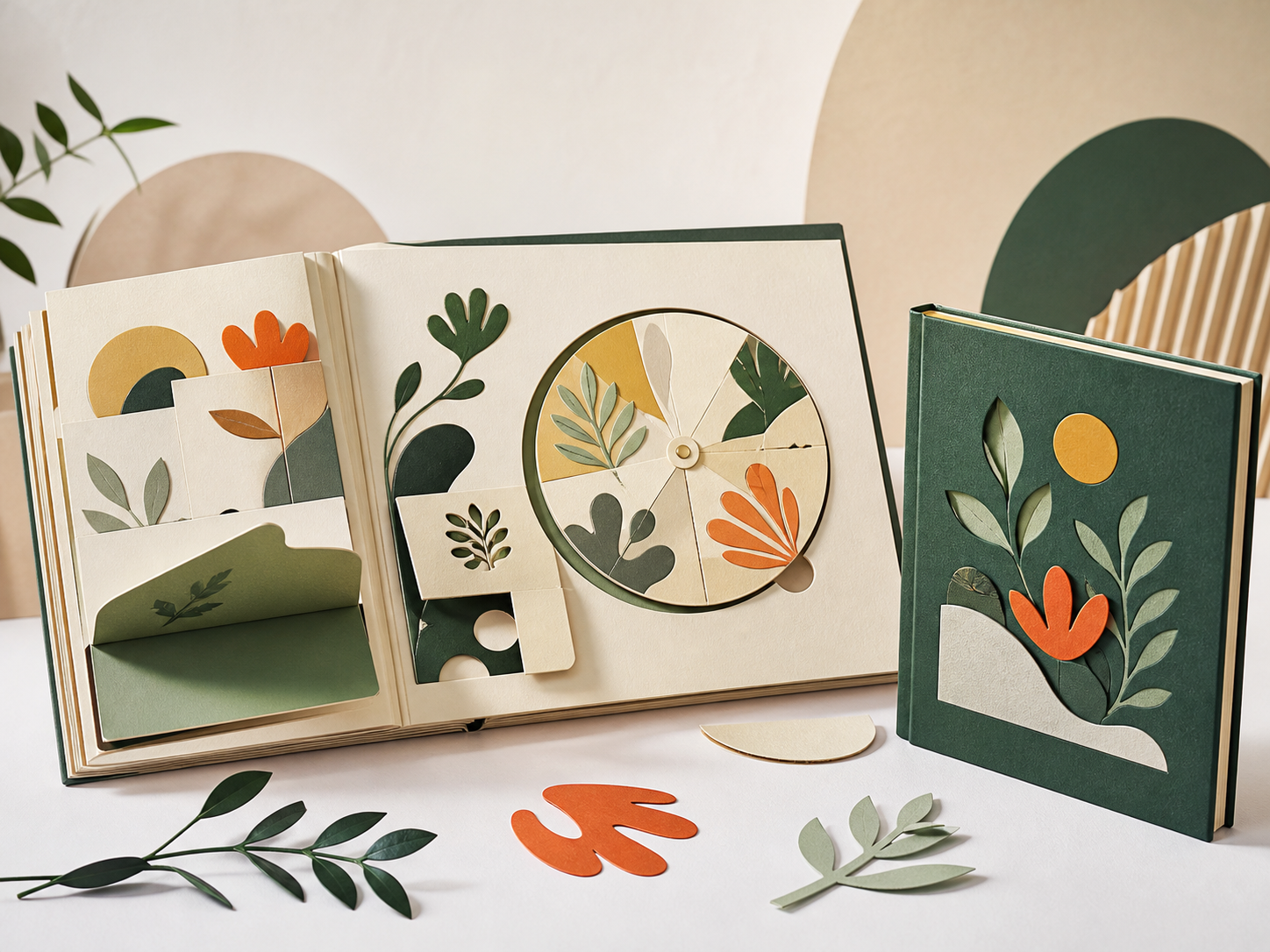 Botanical paper-engineering interactive book