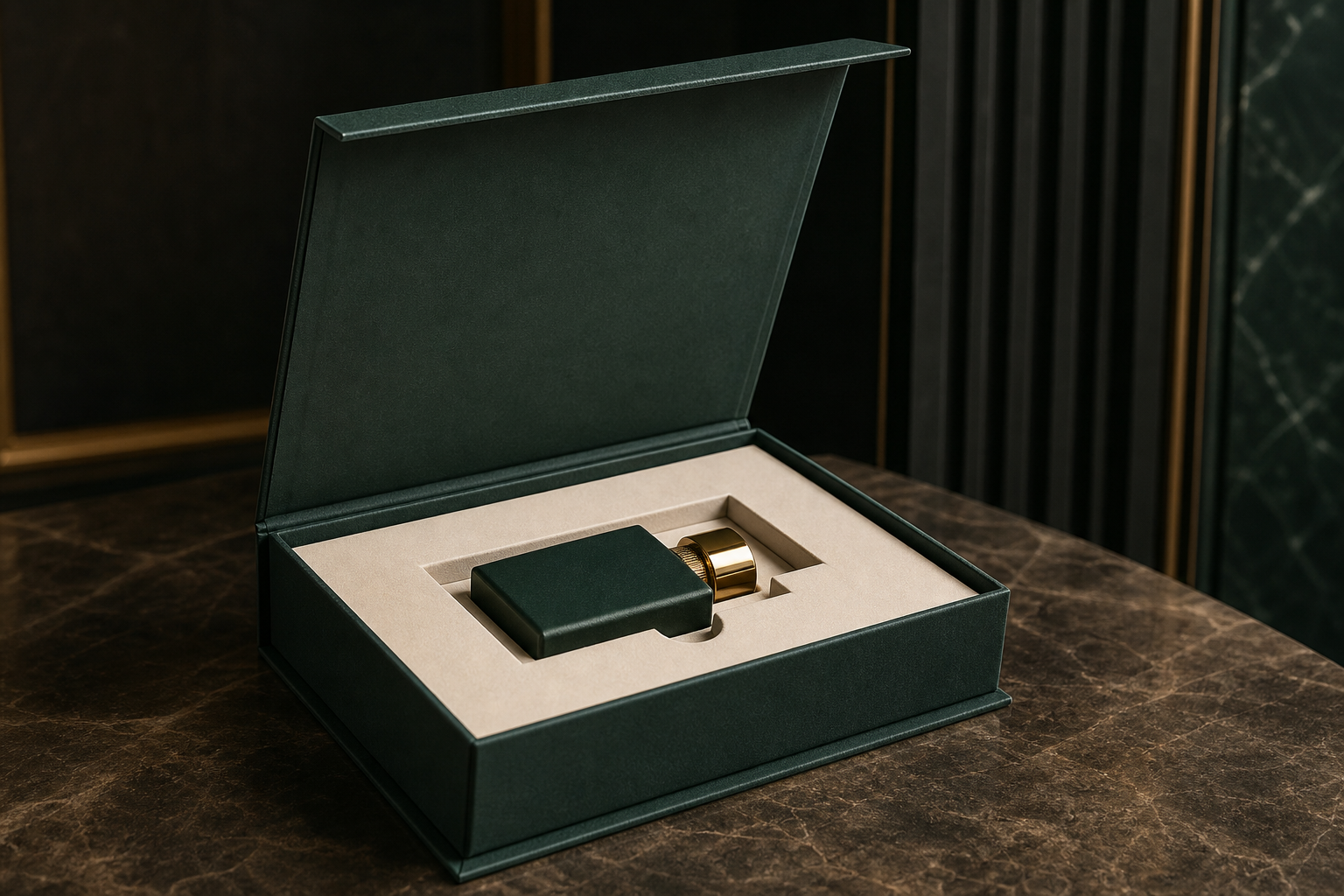 Magnetic flip-top book box and display insert